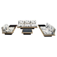 Milo Baughman Thayer Coggin Mid Century Modern Platform Sofa Coffee Table Set