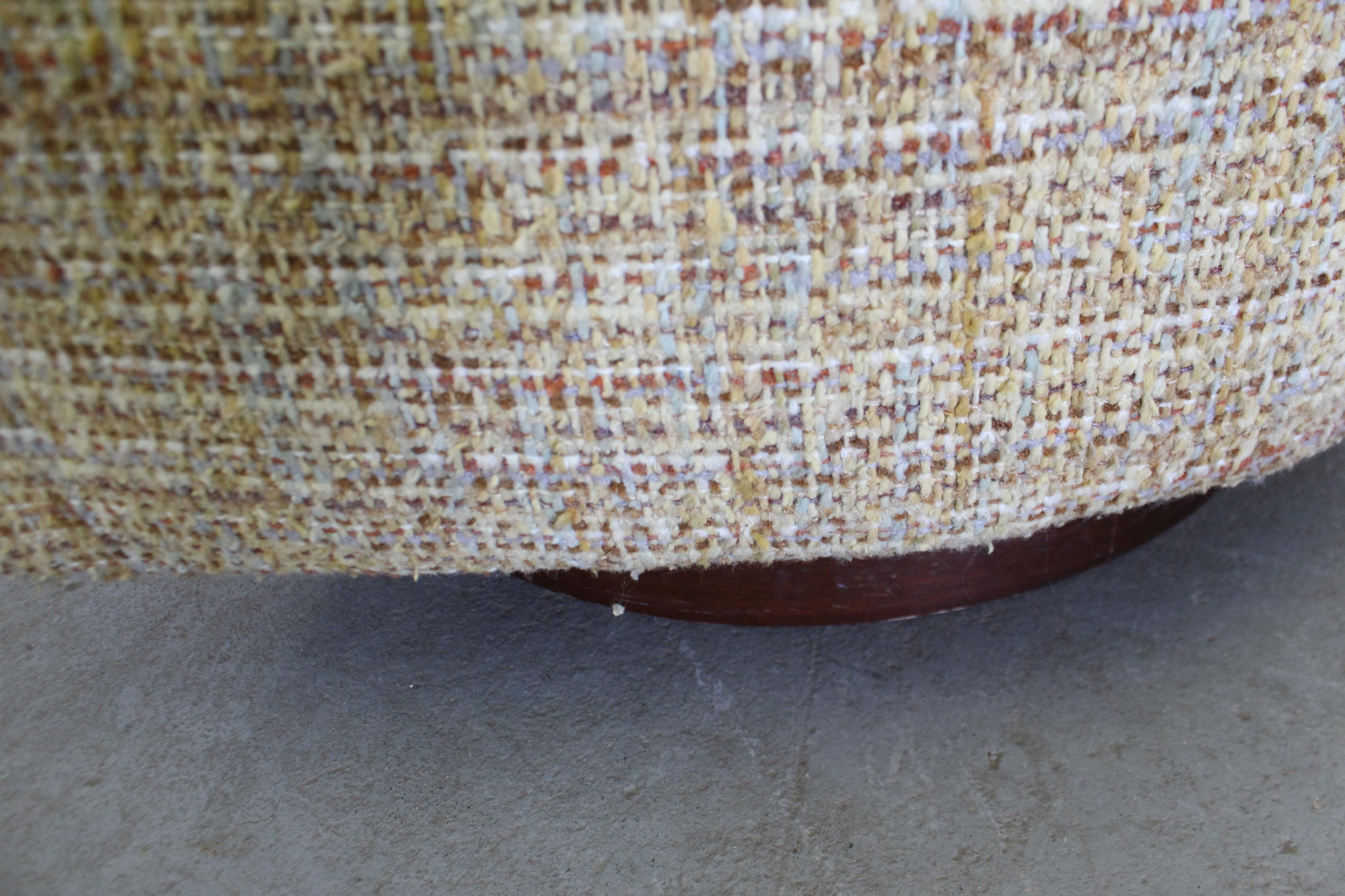 Upholstery Mid-Century Modern Thayer Coggin Milo Baughman Swivel Rocker Club Chair