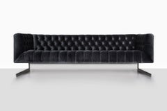 Mid-Century Modern Milo Baughman Tufted Cantilever Sofa