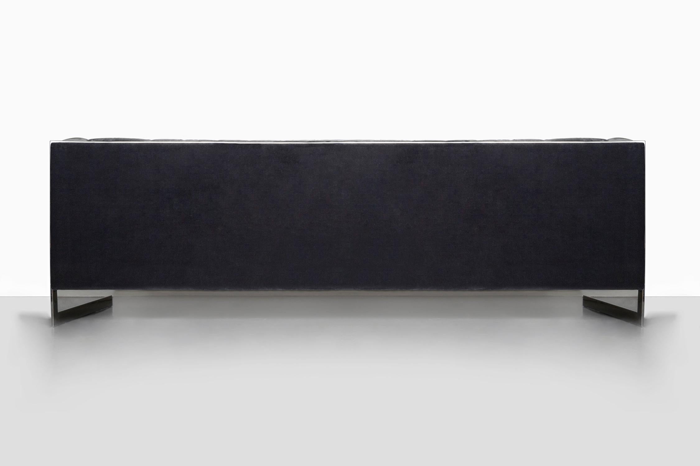 Mid-20th Century Mid-Century Modern Milo Baughman Tufted Cantilever Sofa For Sale