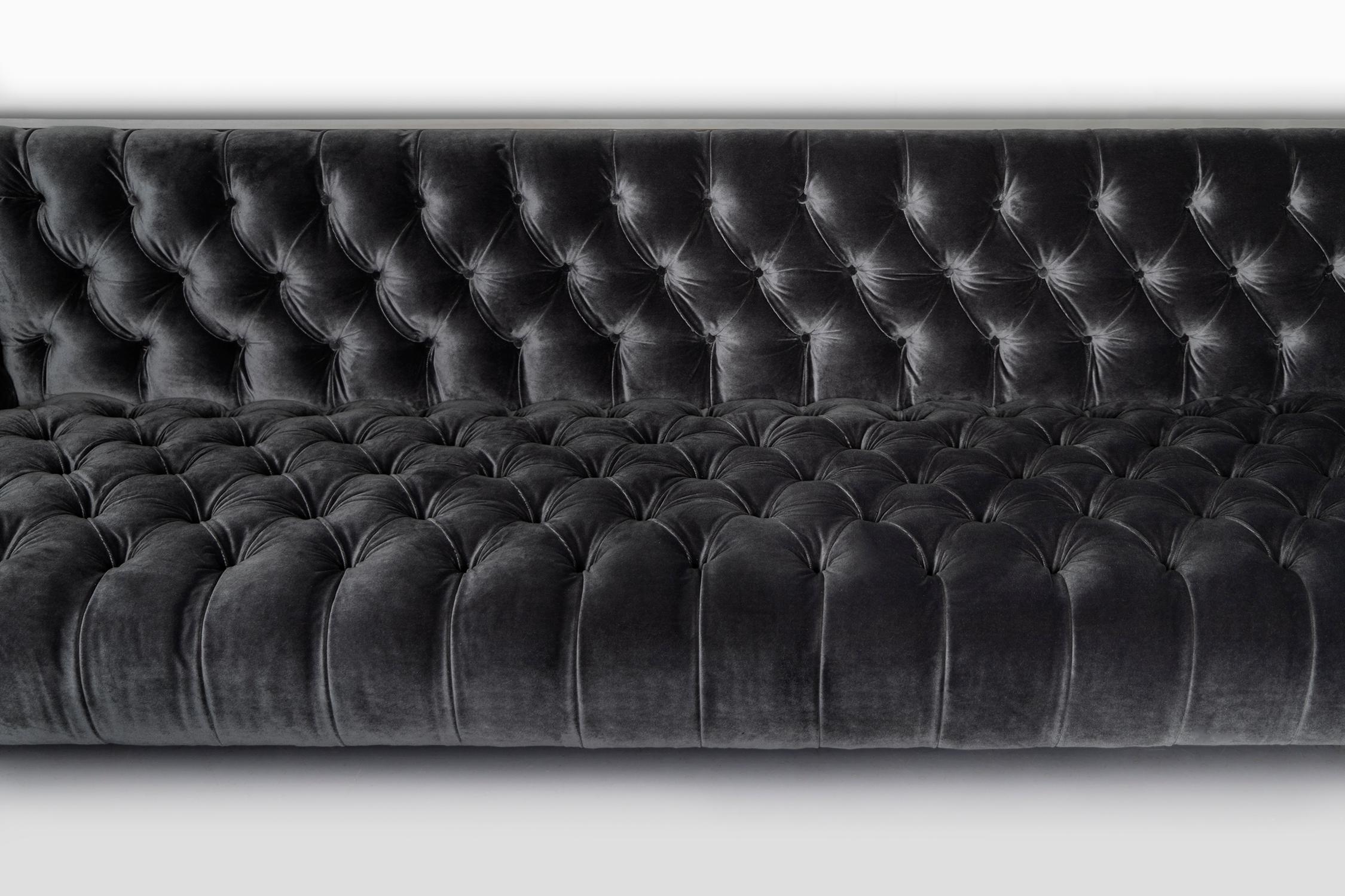 Mid-Century Modern Milo Baughman Tufted Cantilever Sofa For Sale 3