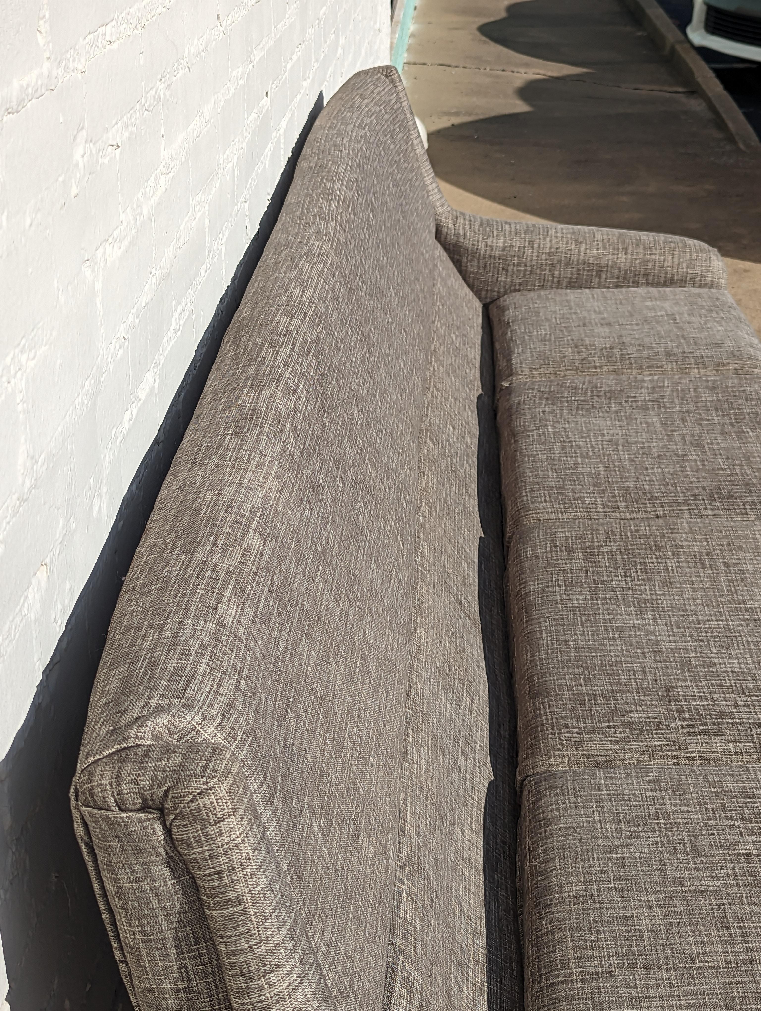 American Mid Century Modern Milo Baughman Tuxedo Sofa  For Sale