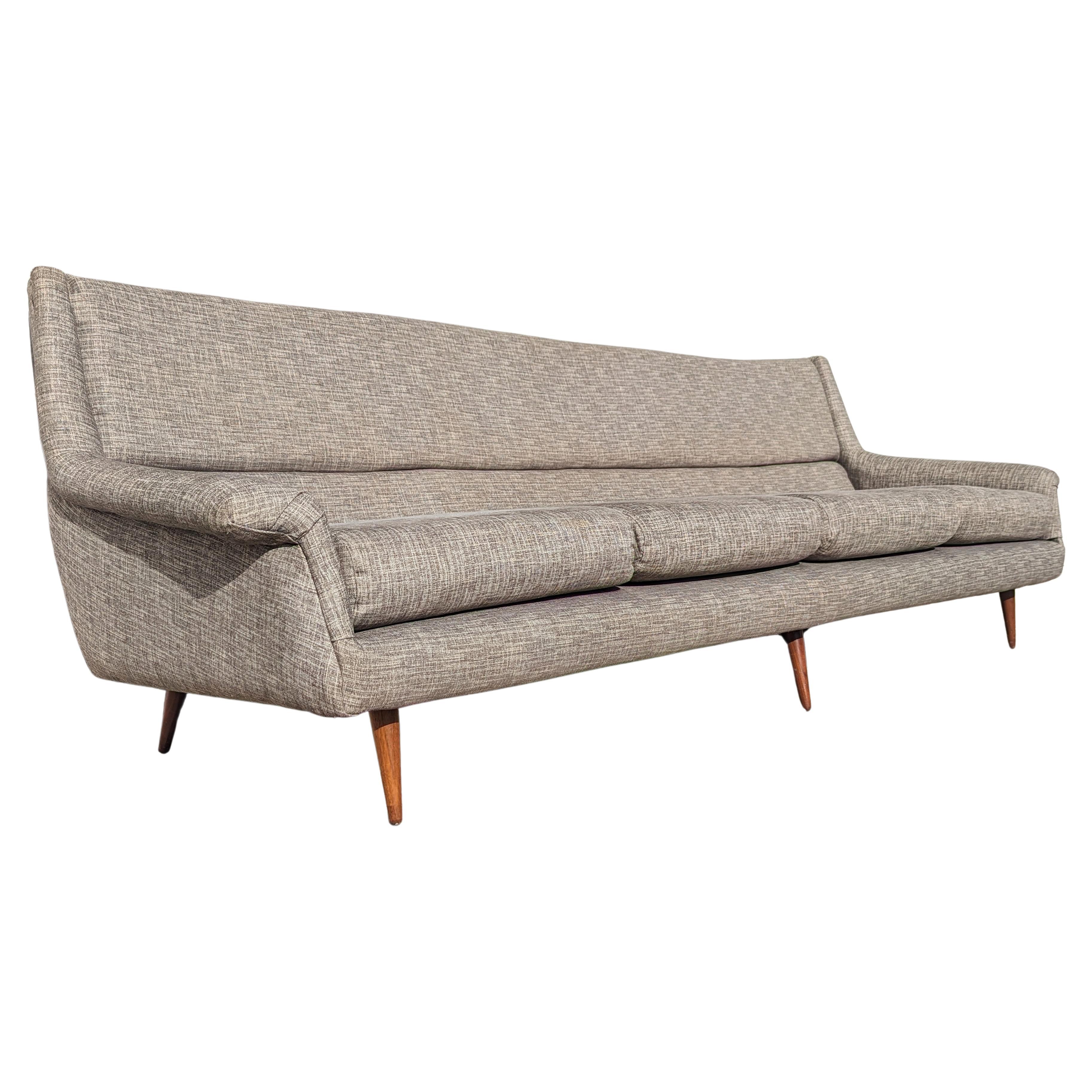 Mid Century Modern Milo Baughman Tuxedo Sofa  For Sale