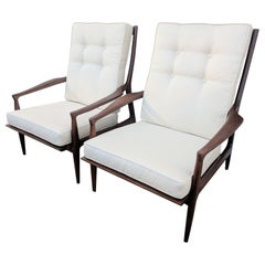 Chaises longues en noyer The Moderns Milo Baughman