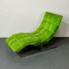 Mid-Century Modern Baughman Style Carsons Wave Chaise Lounge, Chrome, 1970s