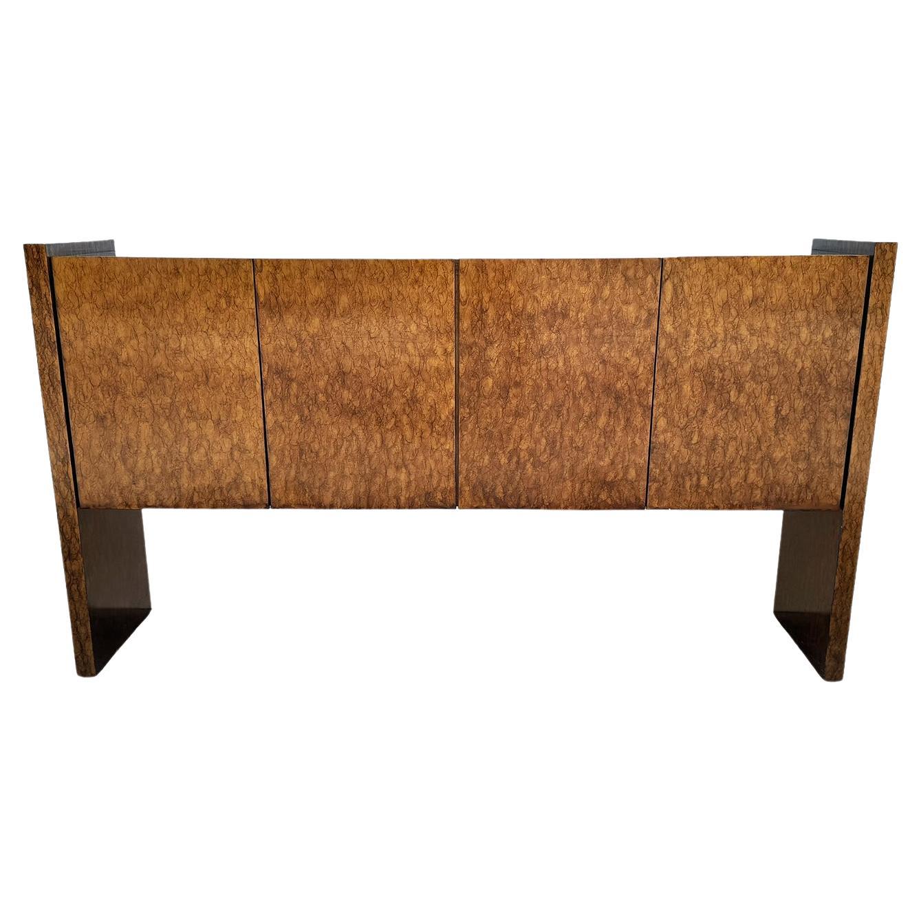 Mid-Century Modern Milo Baughman with Burl Tortoise Shell Credenza or Buffet