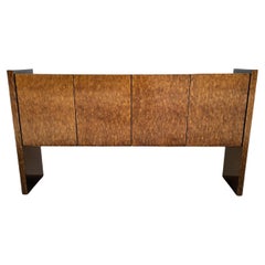 Mid-Century Modern Milo Baughman with Burl Tortoise Shell Credenza or Buffet