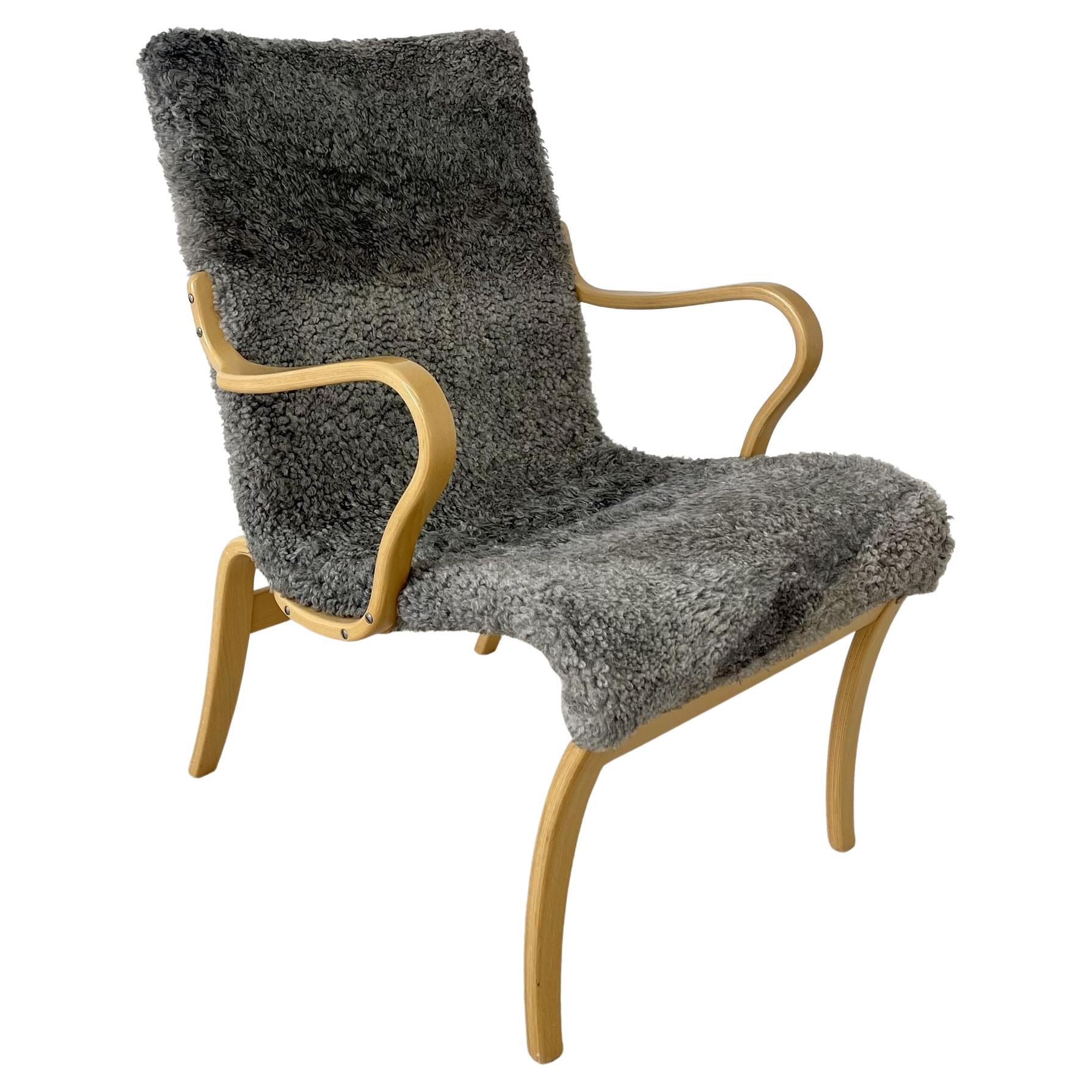 Mid-Century Modern 'Mina' Lounge / Arm Chair, Bruno Mathsson, Sweden, 1950s