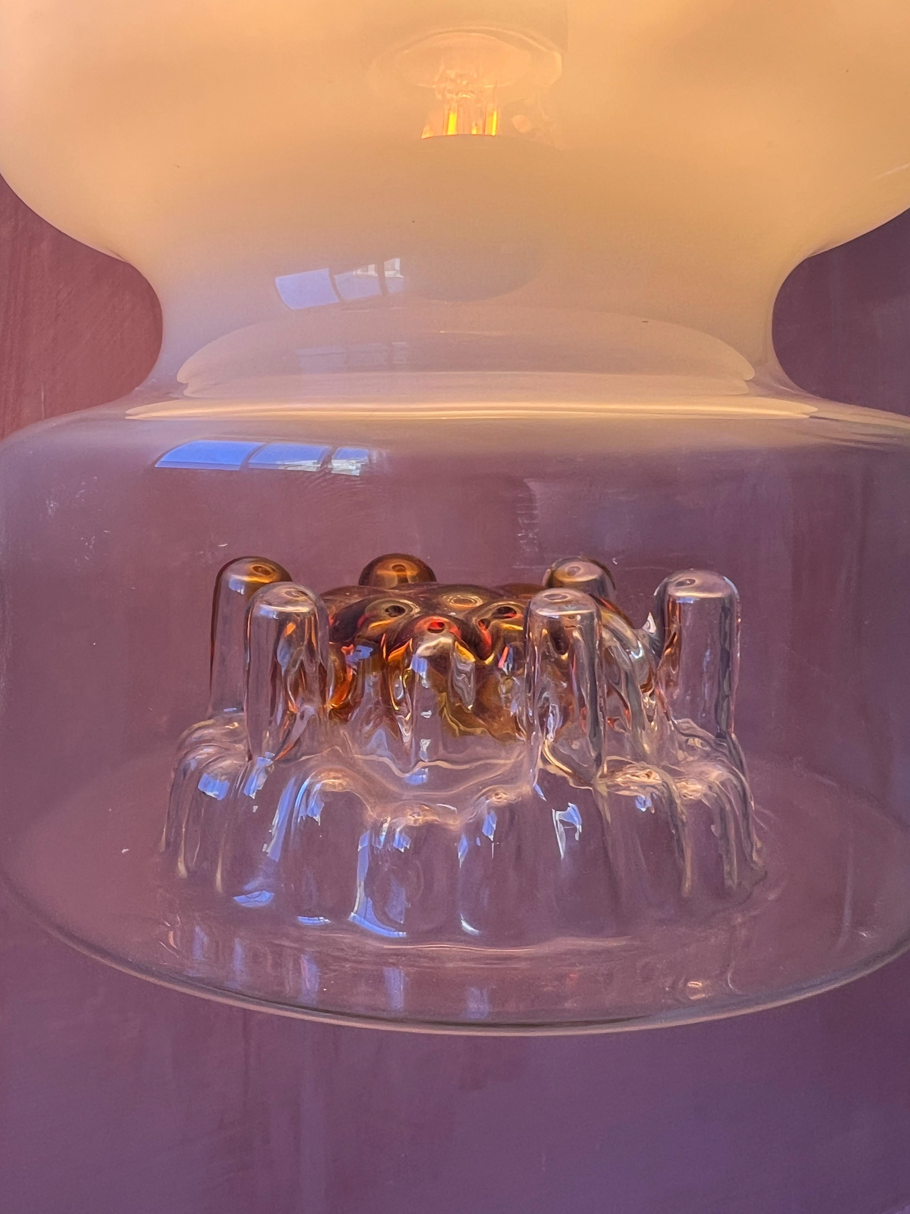 Mini-lampe suspendue en verre de Murano, moderne et du milieu du siècle, par Mazzega Murano en vente 1