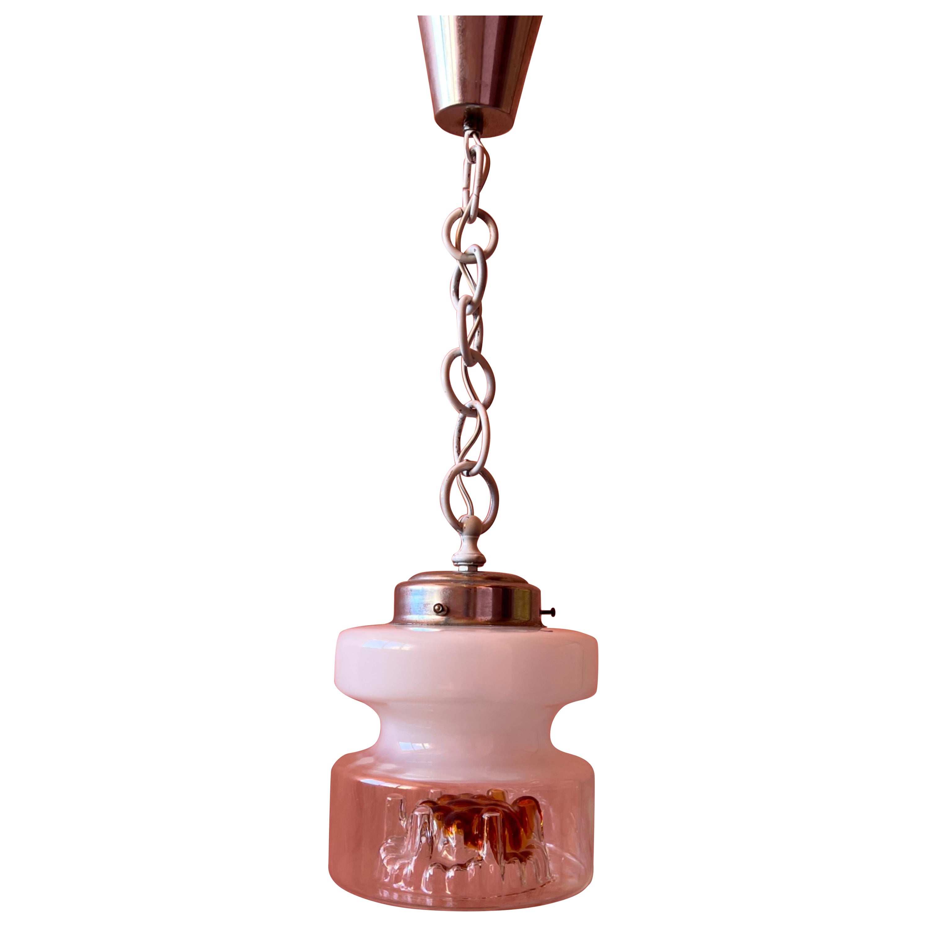 Mini-lampe suspendue en verre de Murano, moderne et du milieu du siècle, par Mazzega Murano en vente