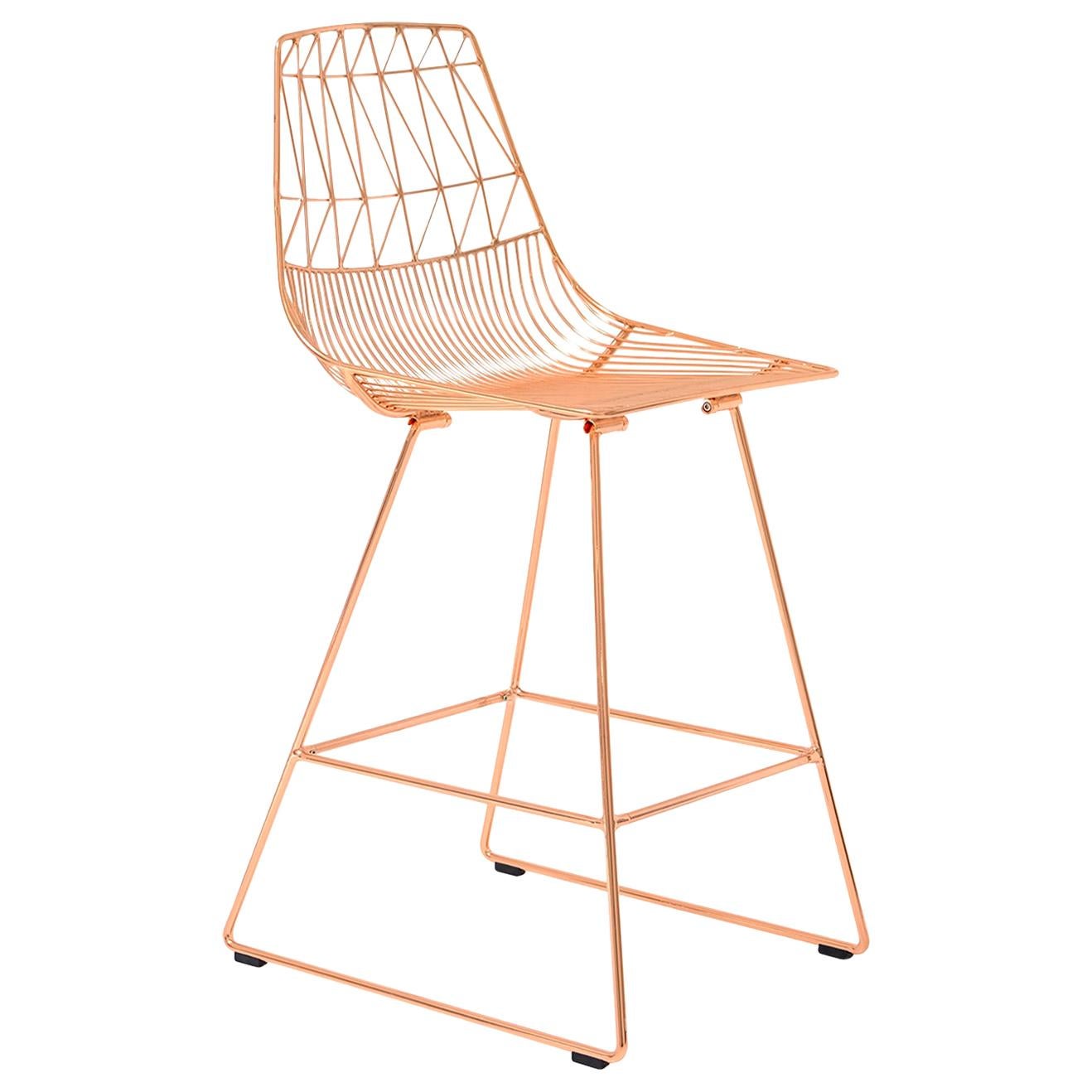Mid-Century Modern, Minimalist Counter Stool, in Copper by Bend Goods