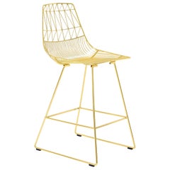 Mid-Century Modern, Minimalist Counter Stool, in Gold by Bend Goods