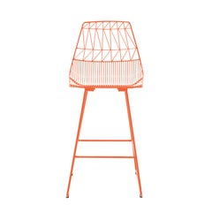 Mid-Century Modern, Minimalist Counter Stool, in Orange by Bend Goods