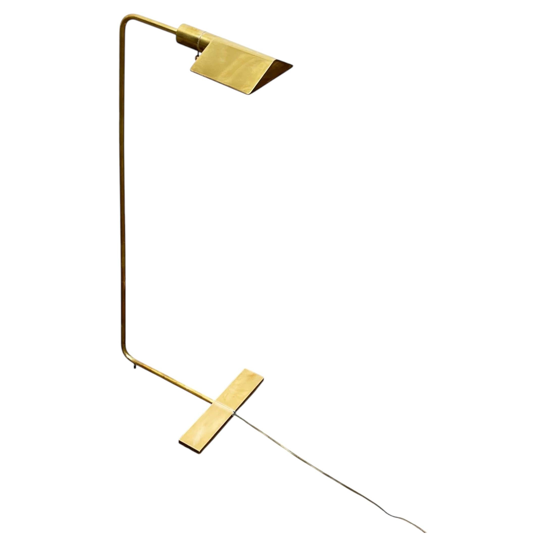 Lámpara de pie minimalista de estilo «Mid-Century Modern» con contrapeso, de Cedric Hartman, década de los 60 en venta
