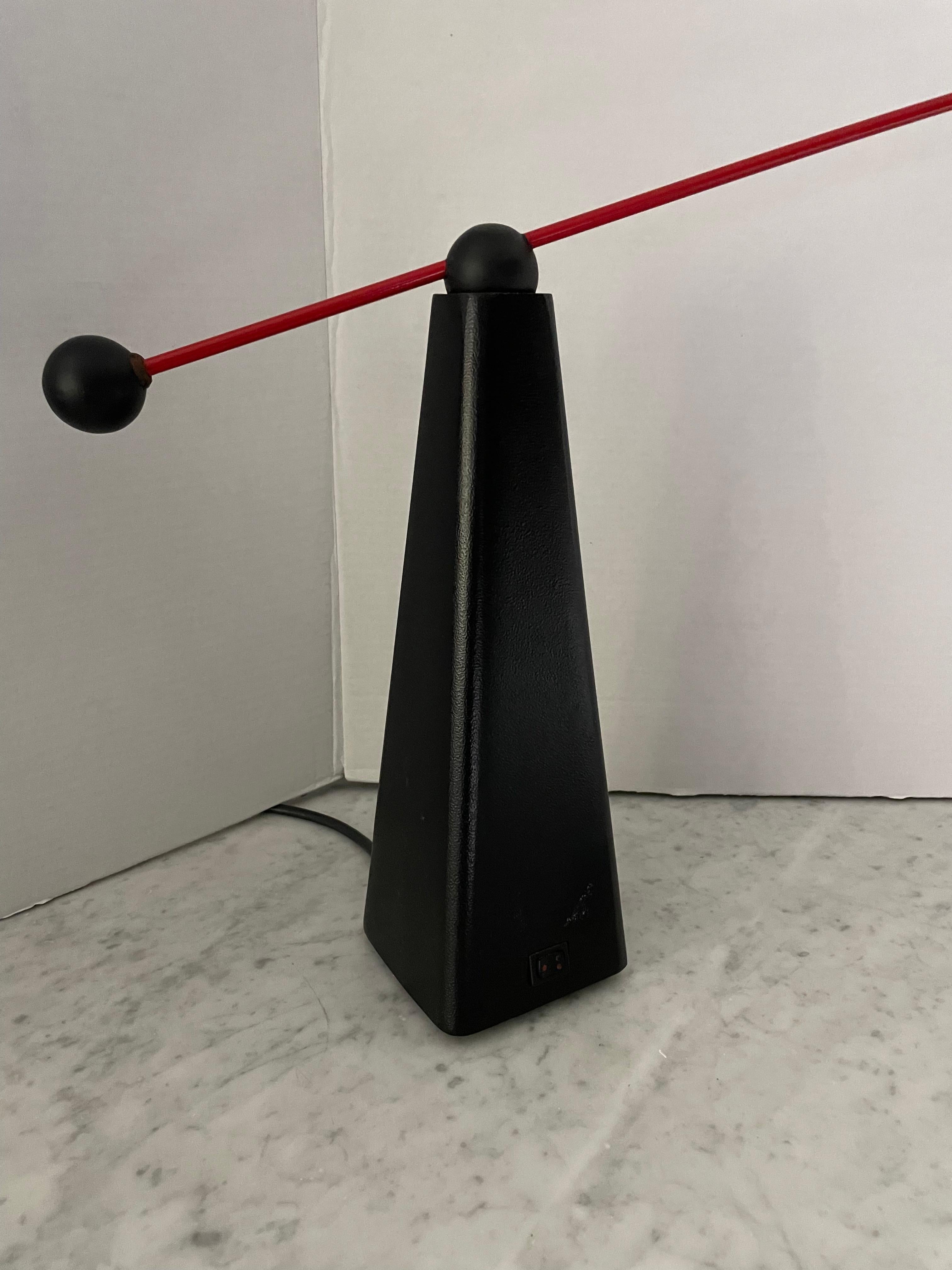 Italian Mid-Century Modern Minimalist Ron Rezek Orbit Table Lamp for Bieffeplast For Sale