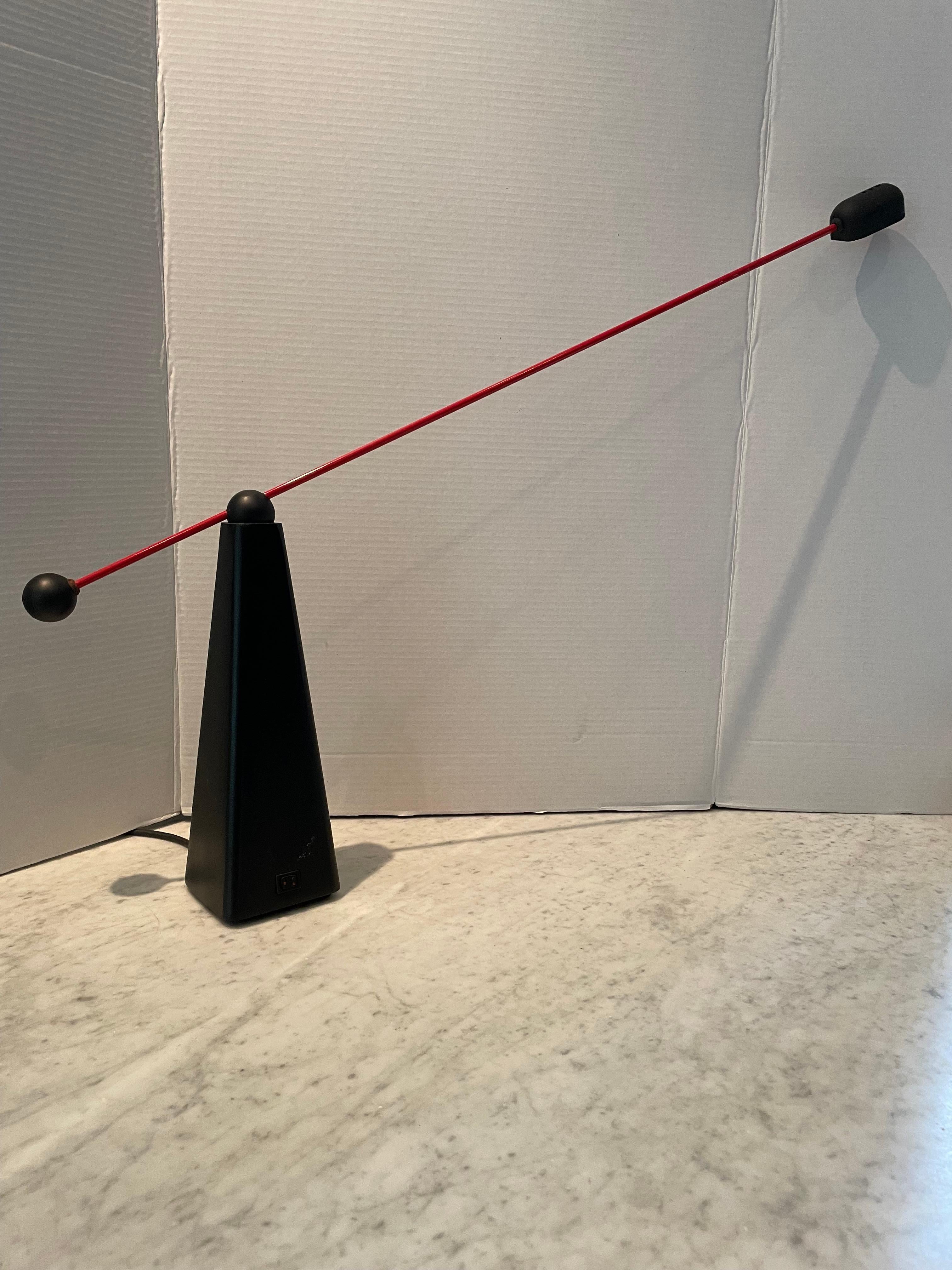 Metal Mid-Century Modern Minimalist Ron Rezek Orbit Table Lamp for Bieffeplast For Sale