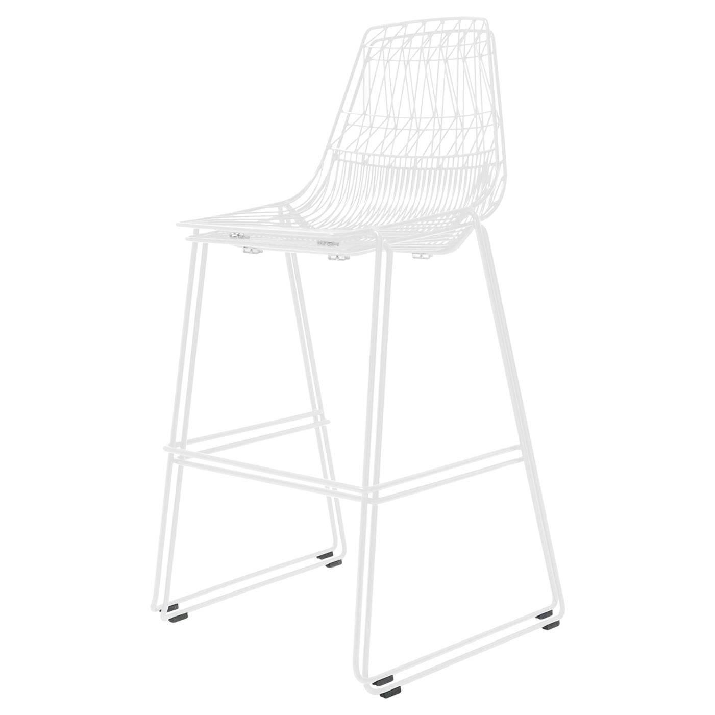 MidCentury Modern, Minimalist Wire Bar Stool, Lucy Bar Stool in Black