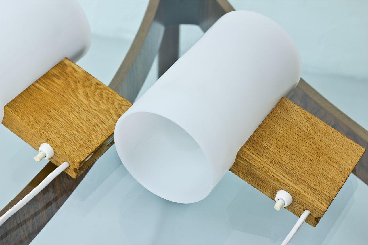Mid-Century Modern Minimalist Wall Lamps by Uno & Östen Kristiansson for Luxus 2