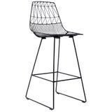 Mid-Century Modern, Minimalist Wire Bar Stool, Lucy Bar Stool in Black For  Sale at 1stDibs