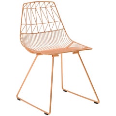 Mid-Century Modern, Minimalist Wire Chair, Lucy Chair in Copper