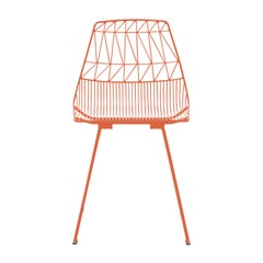 Mid-Century Modern, Minimalist Wire Chair, Lucy Chair in Orange by Bend Goods