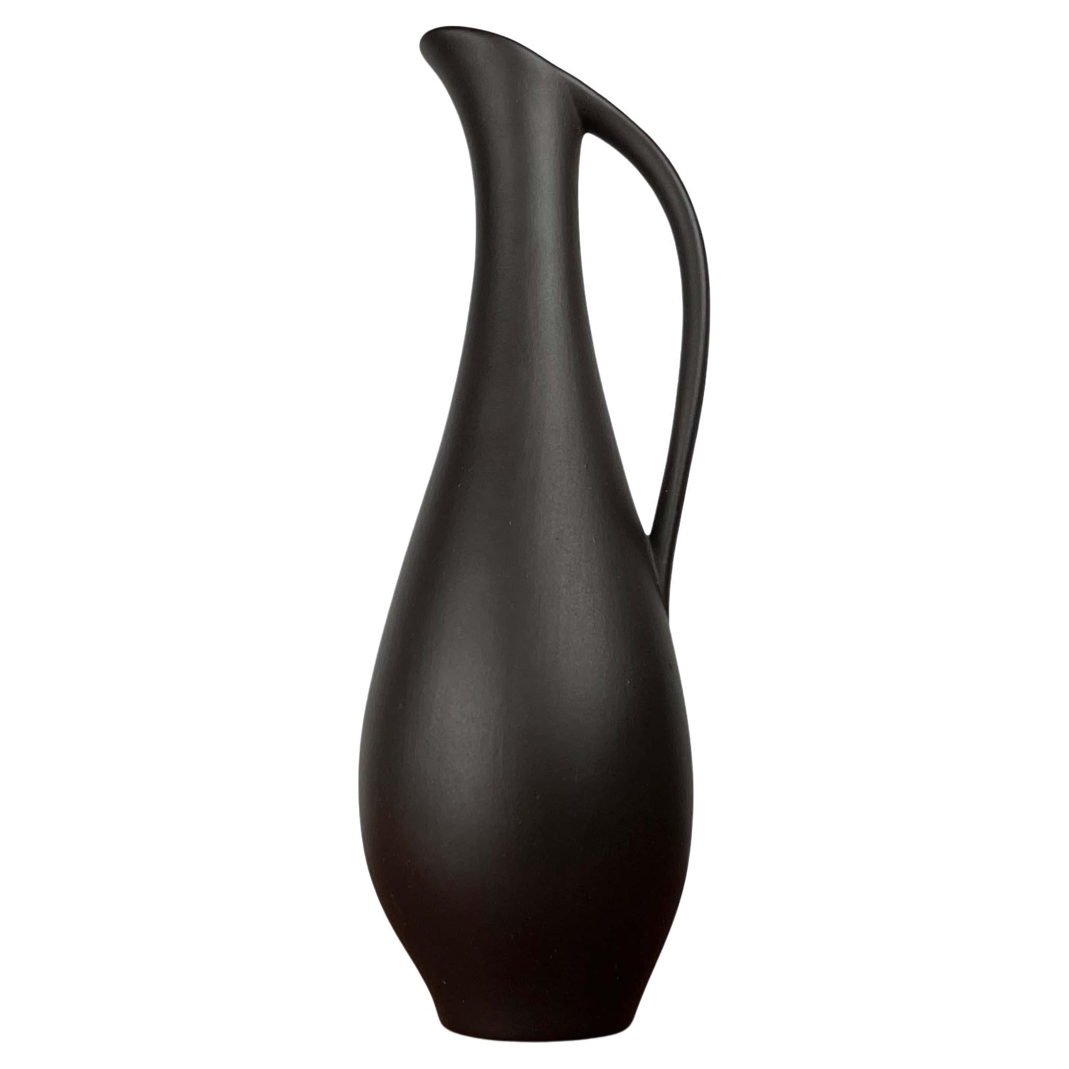 Mid-Century Modern Minimalist Wormser Terra-Sigillata Pottery Carafe Vase
