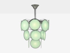 Mid-Century Modern, Mint Green Murano Glass, Pendant Light, 1960s
