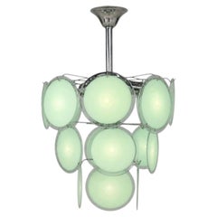 Mid-Century Modern, Mint Green Murano Glass, Pendant Light, 1960s