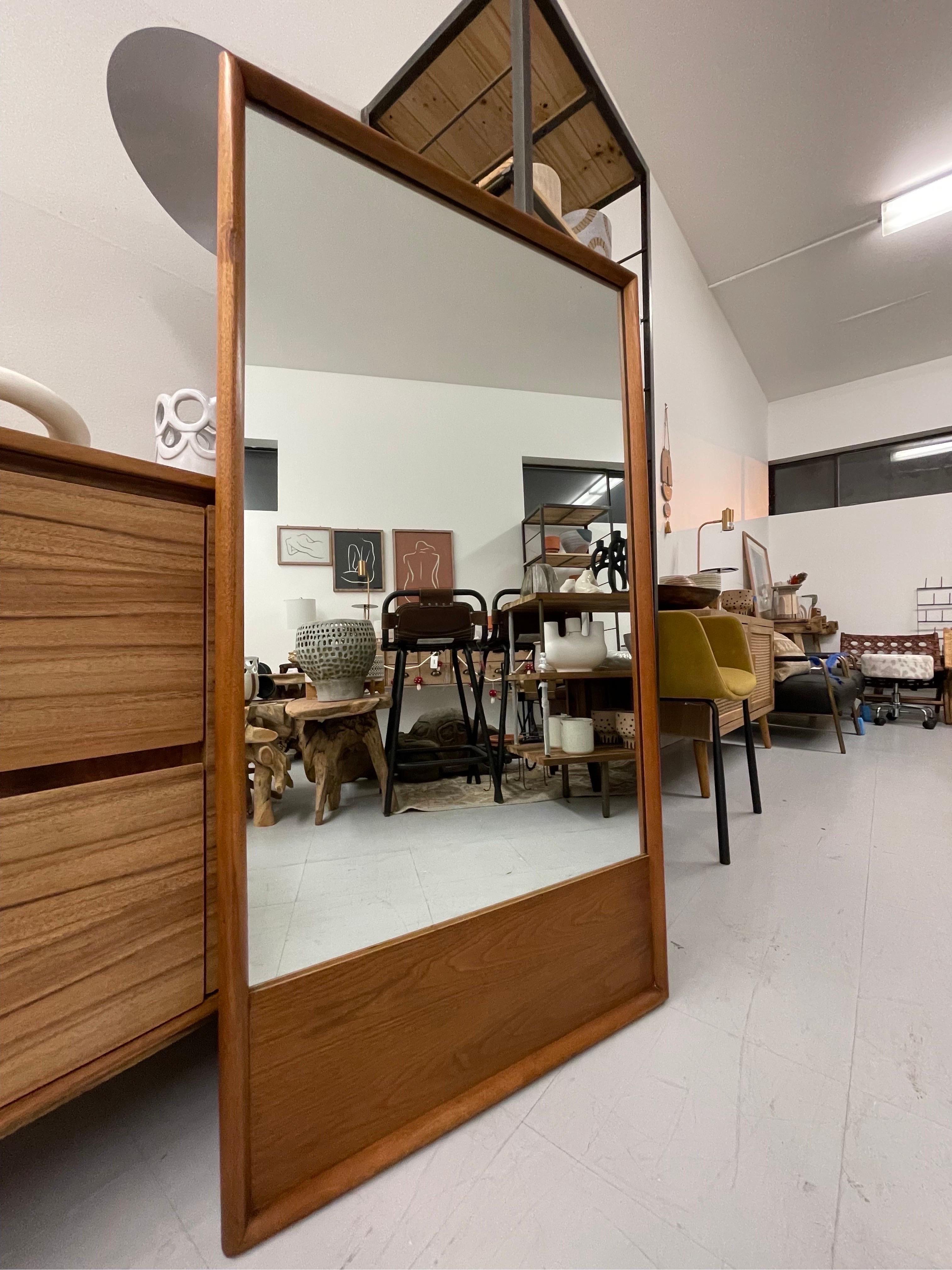 Glass Mid-Century Modern Mirror by Drexel For Sale