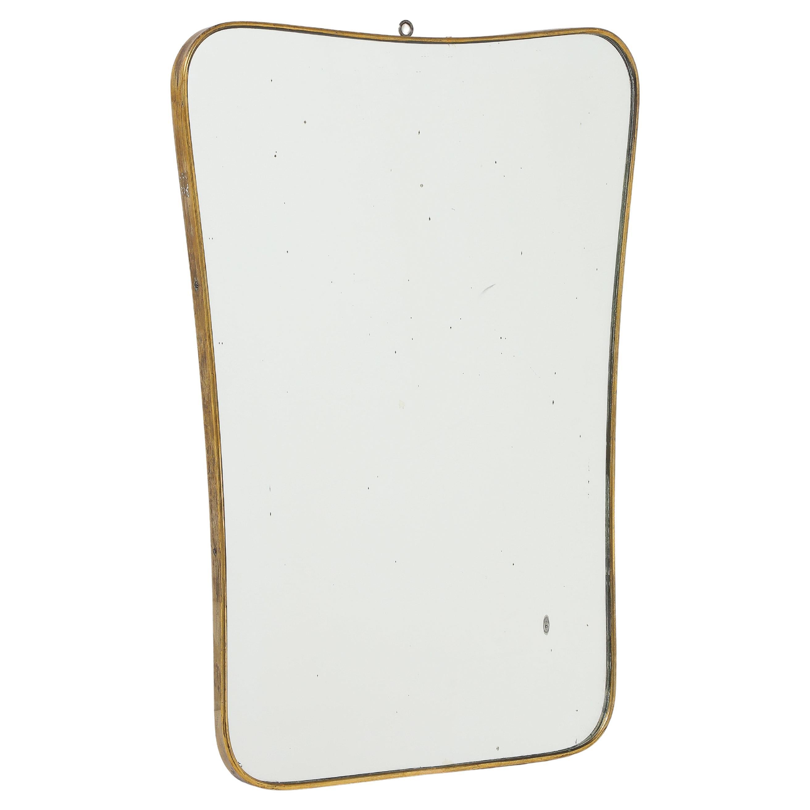Mid-Century Modern Miroir moderne du milieu du siècle dans le style de Gio Ponti, Italie, années 1950 en vente