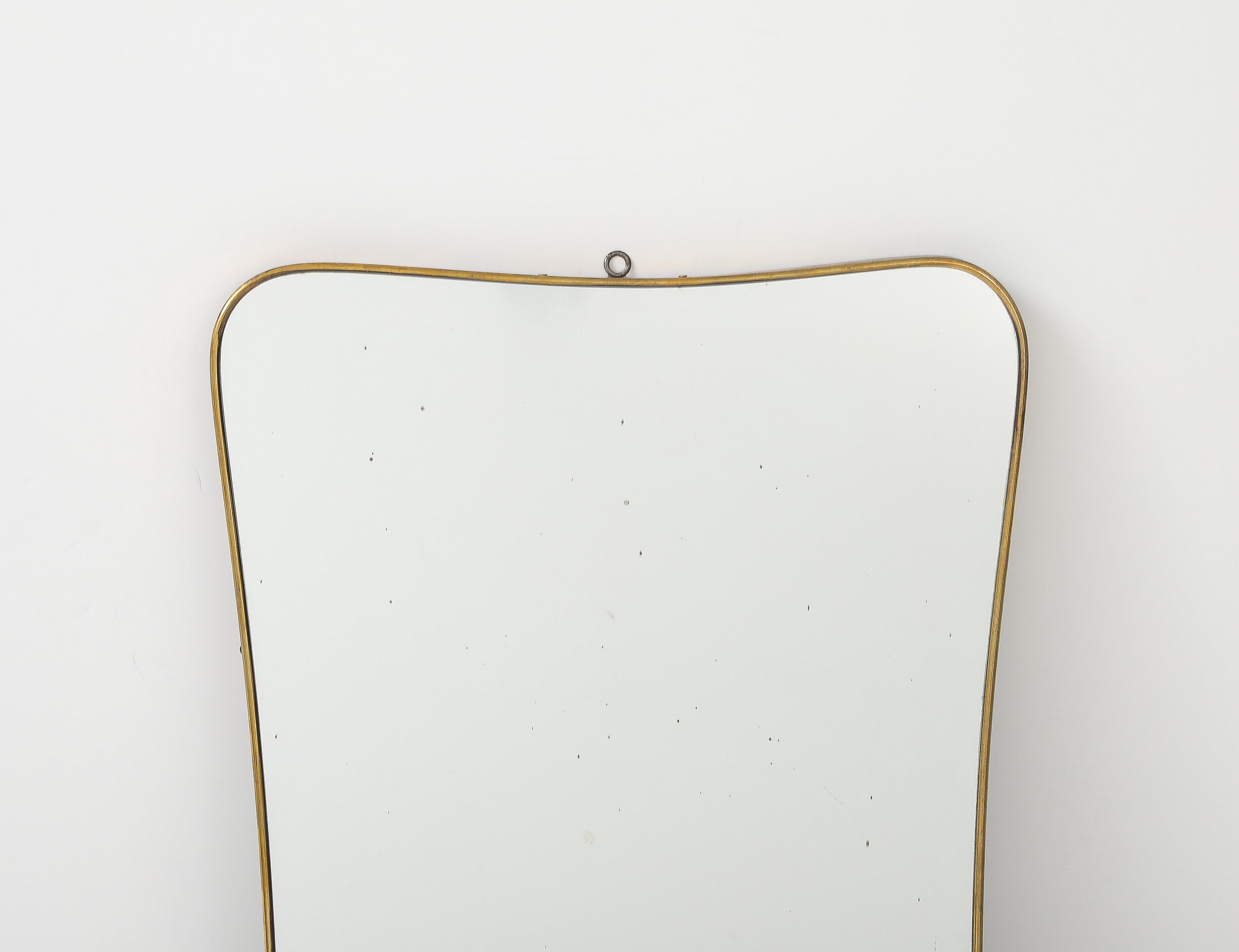 italien Miroir moderne du milieu du siècle dans le style de Gio Ponti, Italie, années 1950 en vente