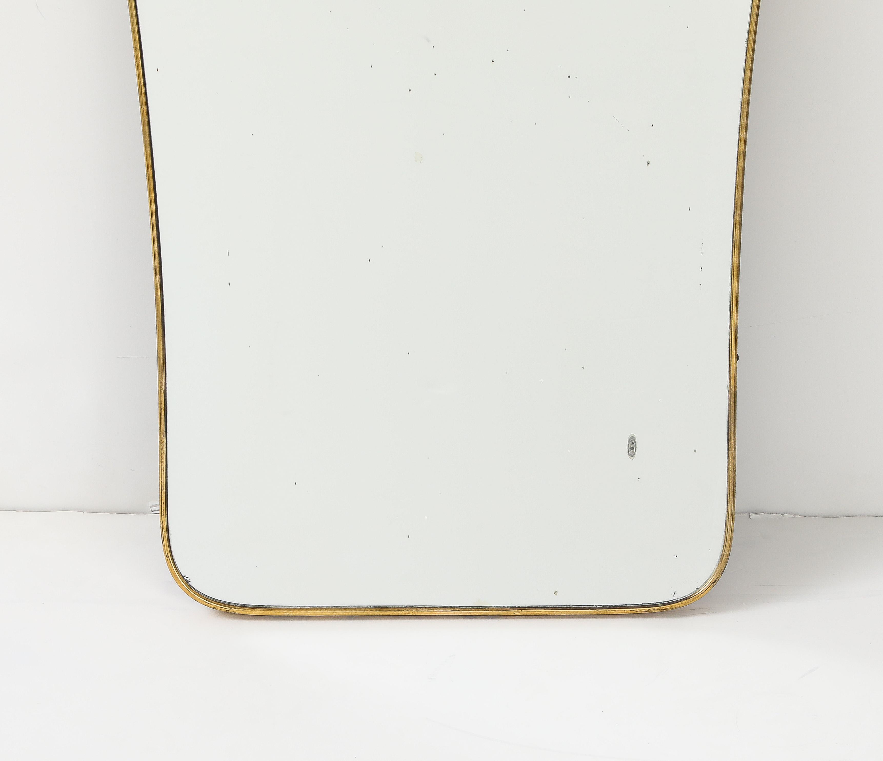 Miroir moderne du milieu du siècle dans le style de Gio Ponti, Italie, années 1950 Bon état - En vente à Brooklyn, NY