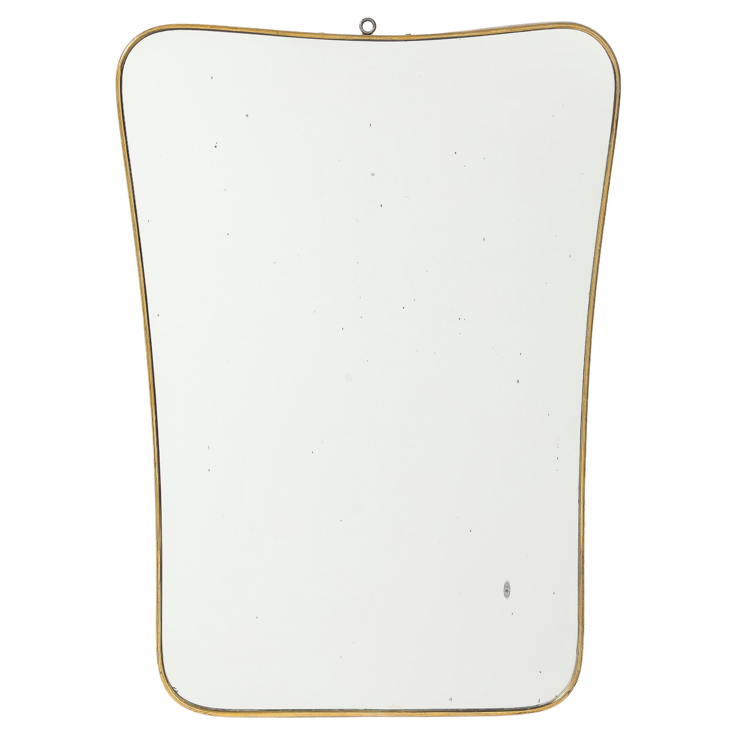 Mid Century Modern Mirror in the style of Gio Ponti, Italy, 1950's