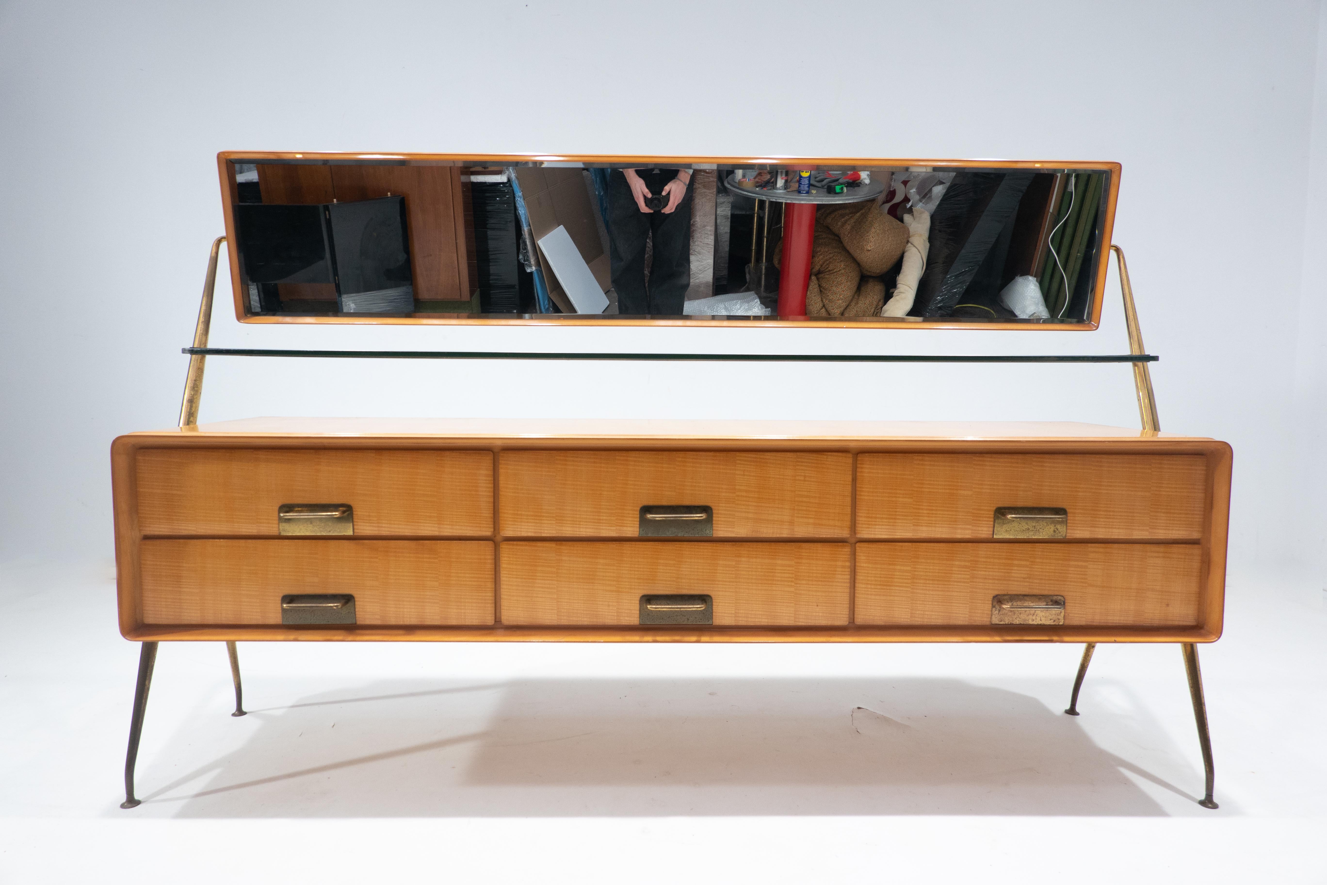 Mid-Century Modern Mirror Sideboard by Silvio Cavatorta, Italy, 1958 For Sale 6