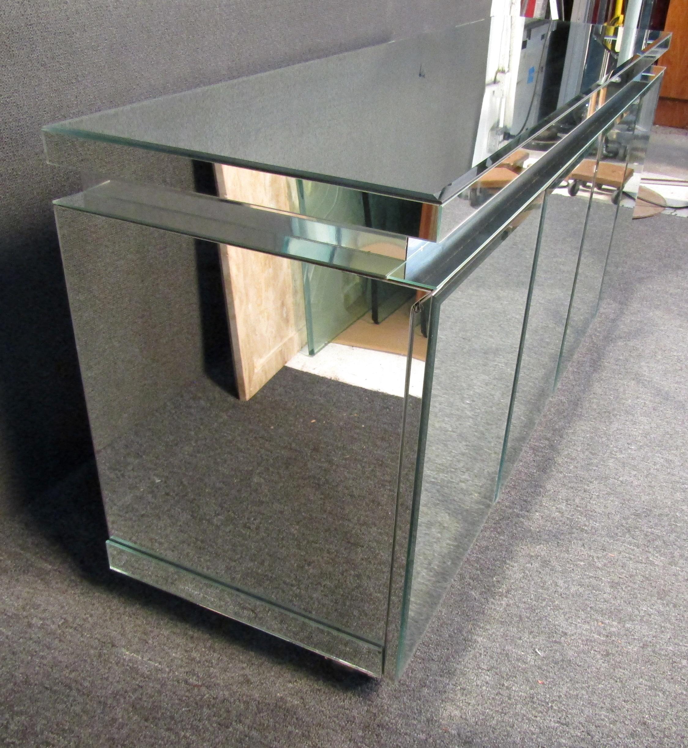 Mid-20th Century Mid-Century Modern Mirrored Credenza