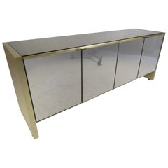 Vintage Mid-Century Modern Mirrored Credenza