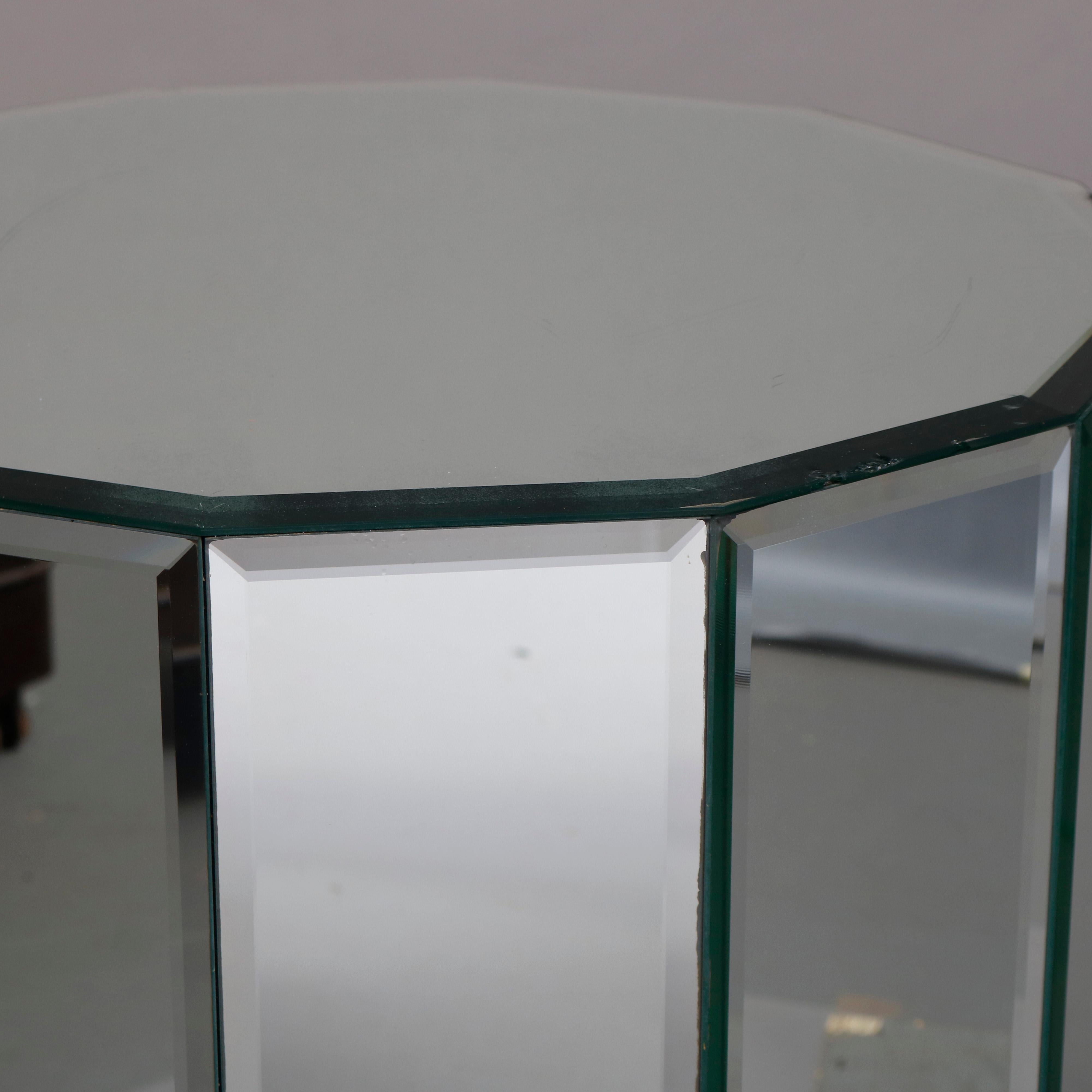 Mid-Century Modern Mirrored Faceted Plant Stand, circa 1960 5