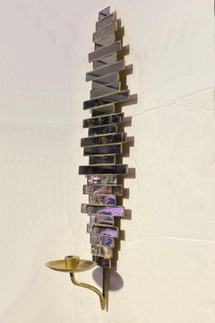 Mid-Century Modern Mirrored Glass Sconces