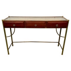 Mid-Century Modern Mirrored Top Console Table