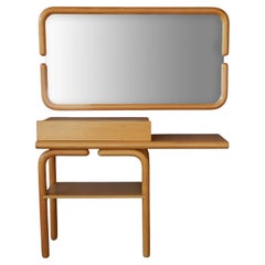 Mid-Century Modern Mirrored Vanity Table after Alvar Aalto design for Artek