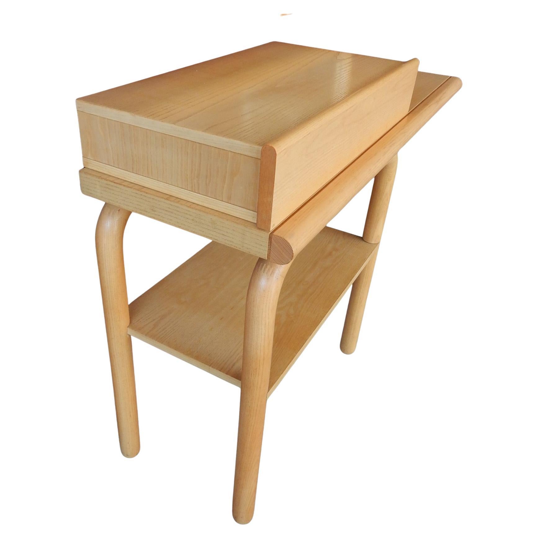 German Mid-Century Modern Mirrored Vanity Table after Alvar Aalto design for Artek For Sale