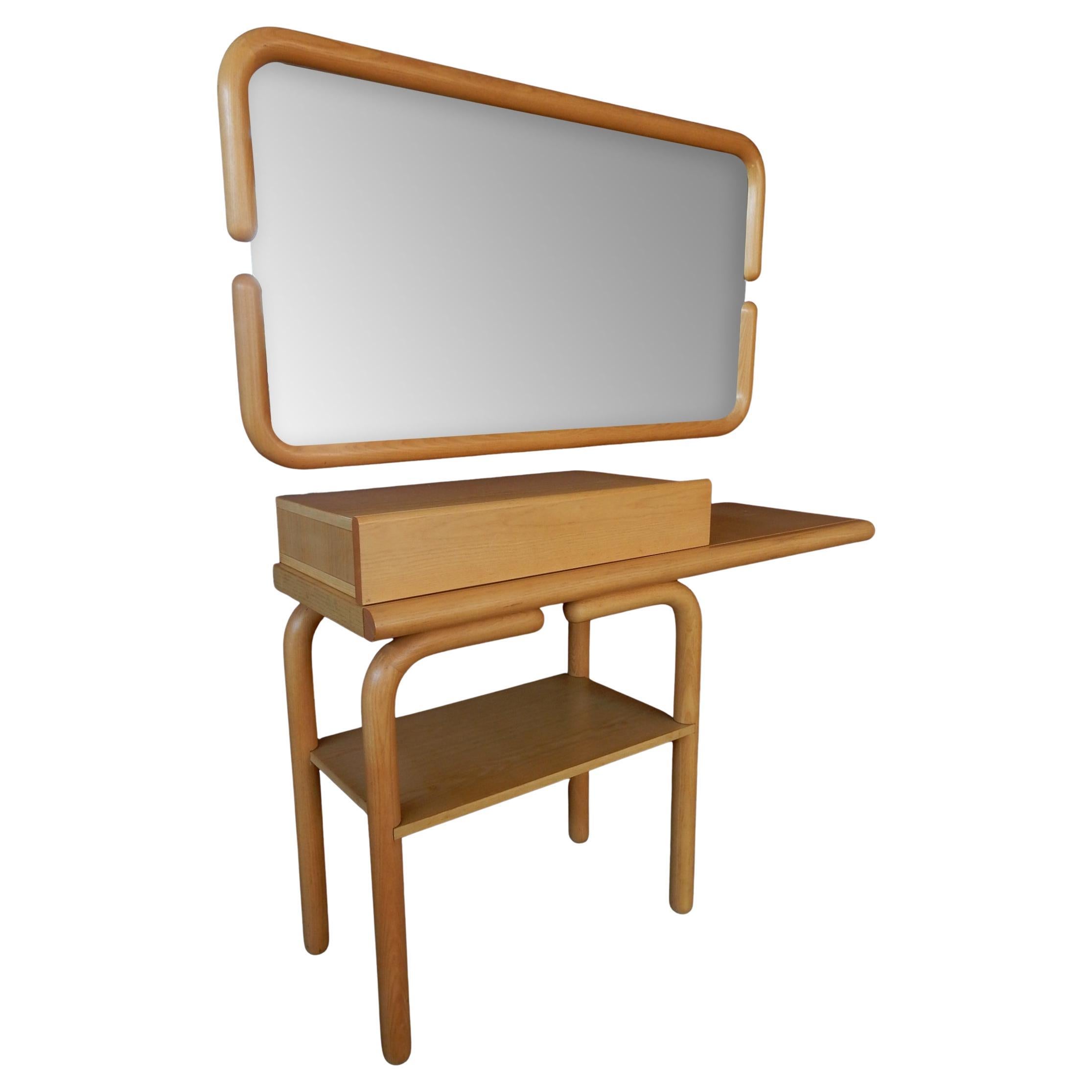 Mid-Century Modern Mirrored Vanity Table after Alvar Aalto design for Artek For Sale 3