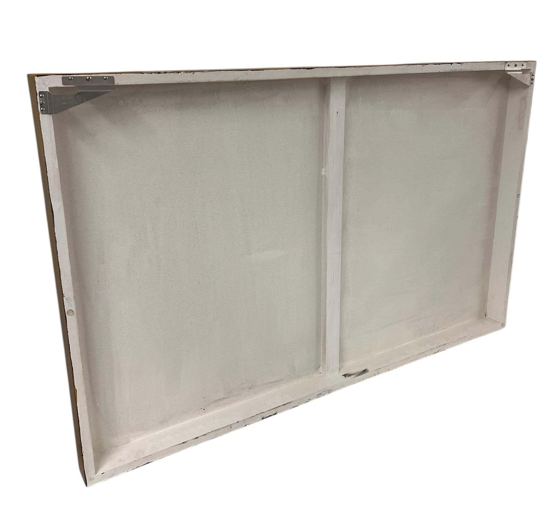 Pittura astratta a media mista del Mid Century Modern su tavola con cornice firmata. in vendita 4