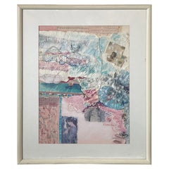 Mid Century Modern Mixed media Painting Collage Romantic by Eileen Schreiber