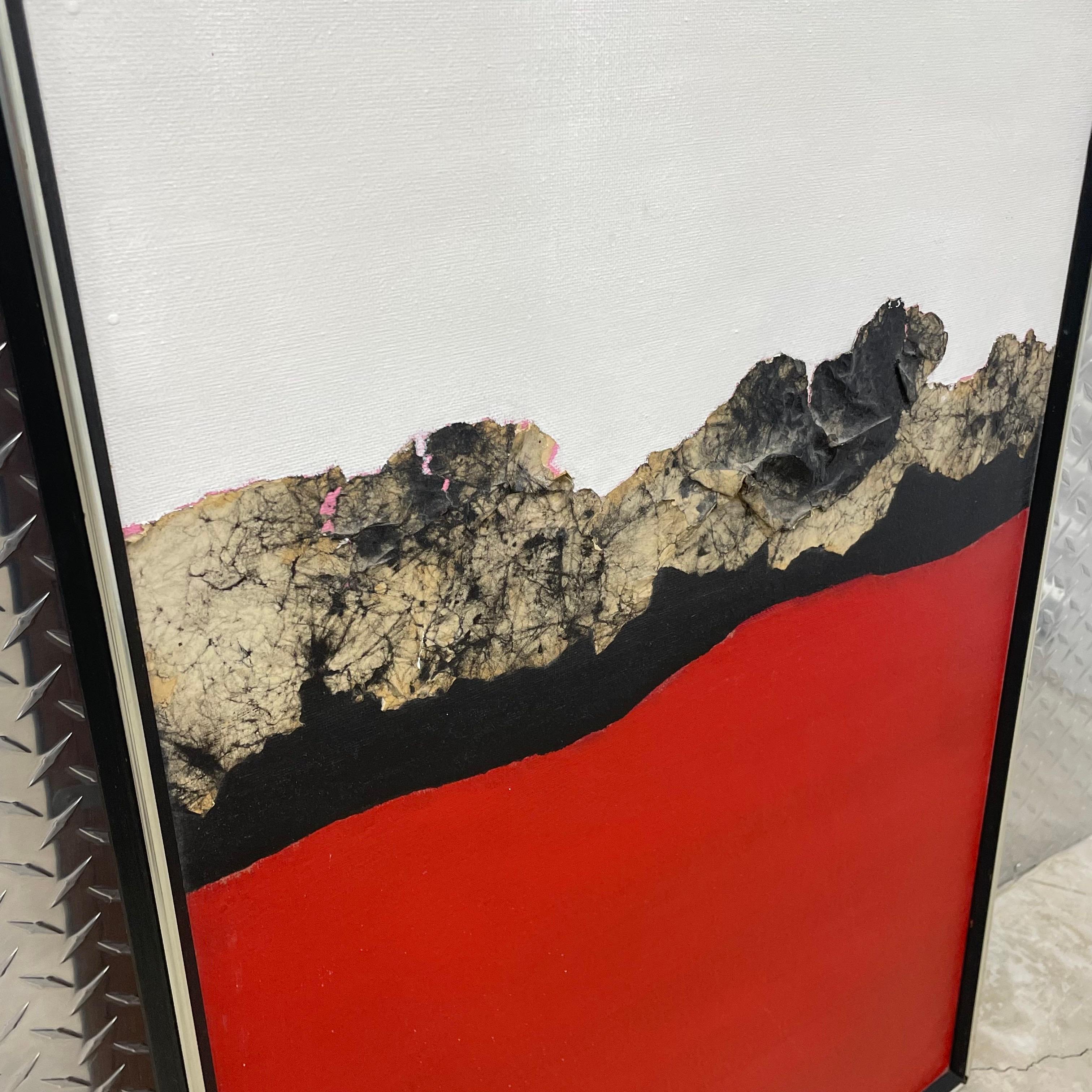 Mid Century Modern Mixed Media Malerei (amerikanisch) im Angebot