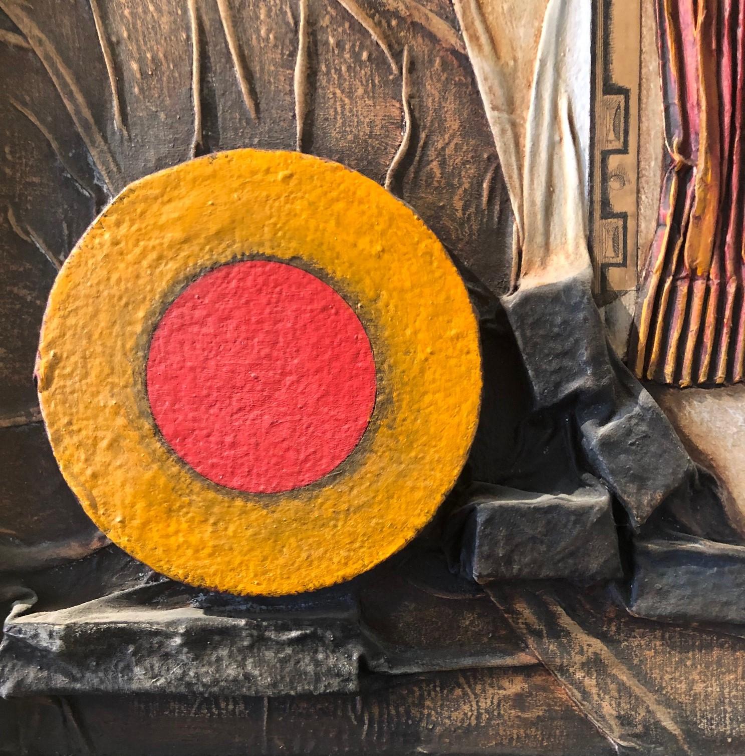 Plywood Mid-Century Modern Mixed Media Three Dimensional Abstract by Angela Kosta