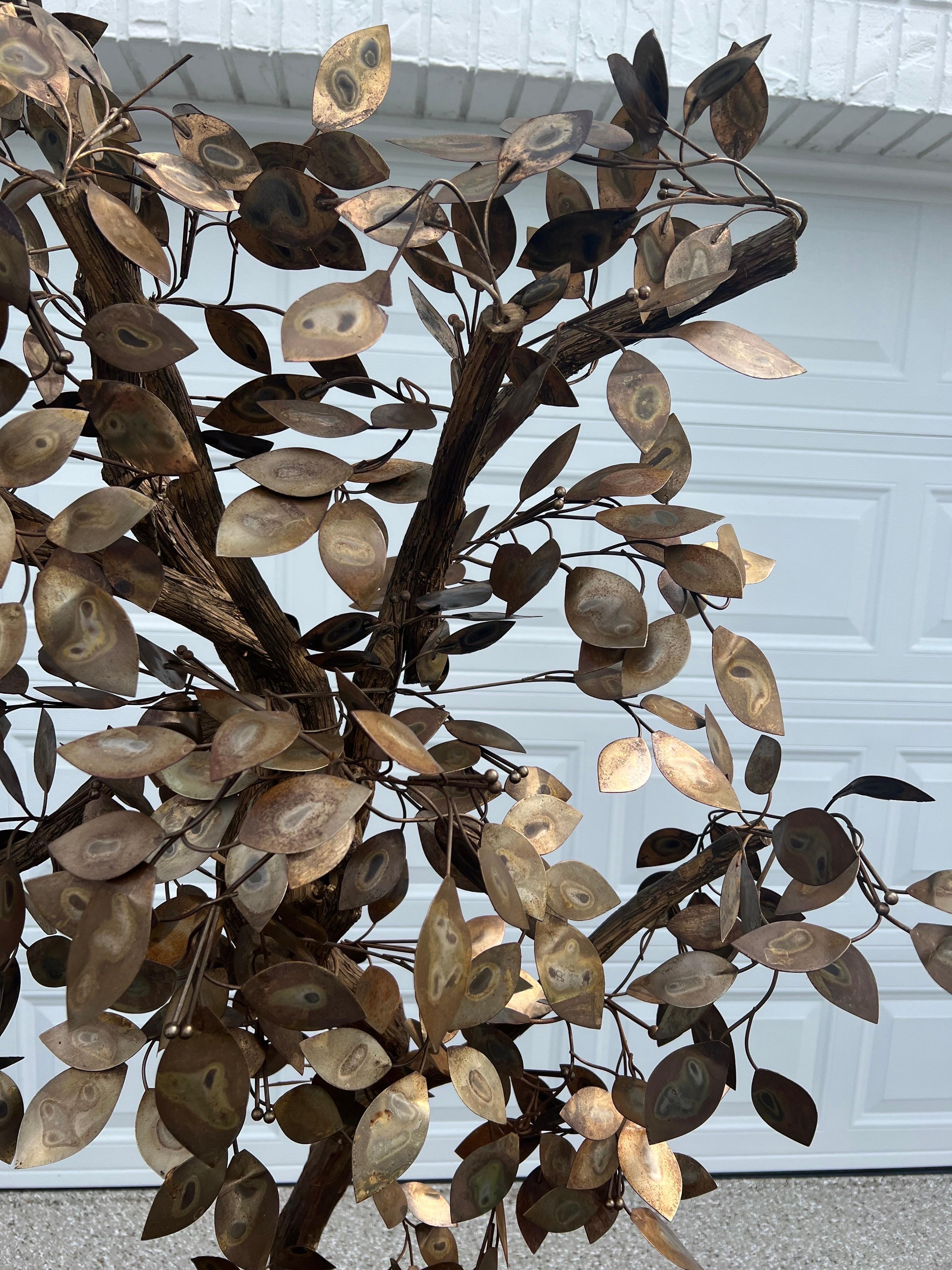 Albero in stile Mid Century Modern in metallo misto Curtis Jere in vendita 5