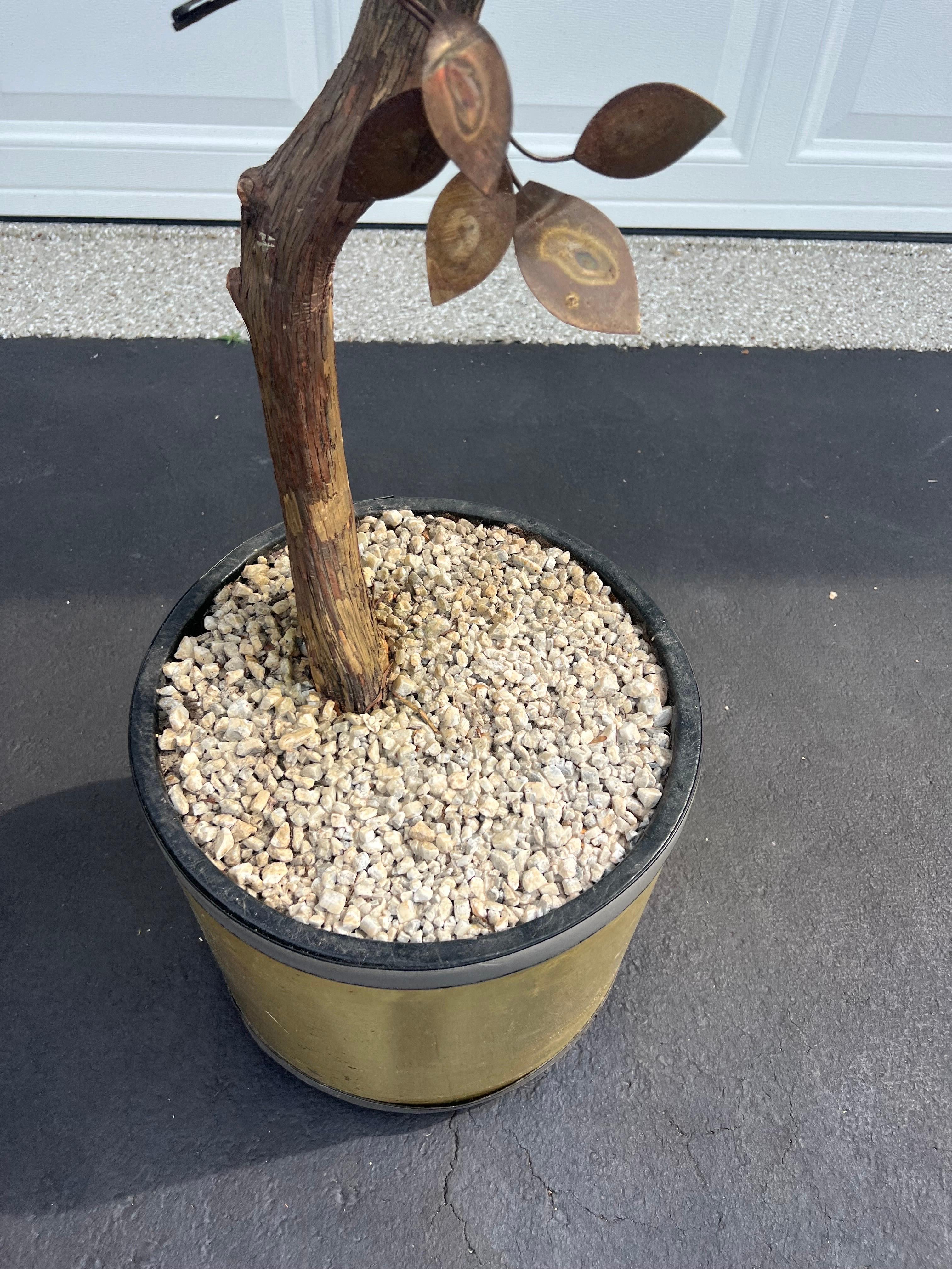 Albero in stile Mid Century Modern in metallo misto Curtis Jere in vendita 8