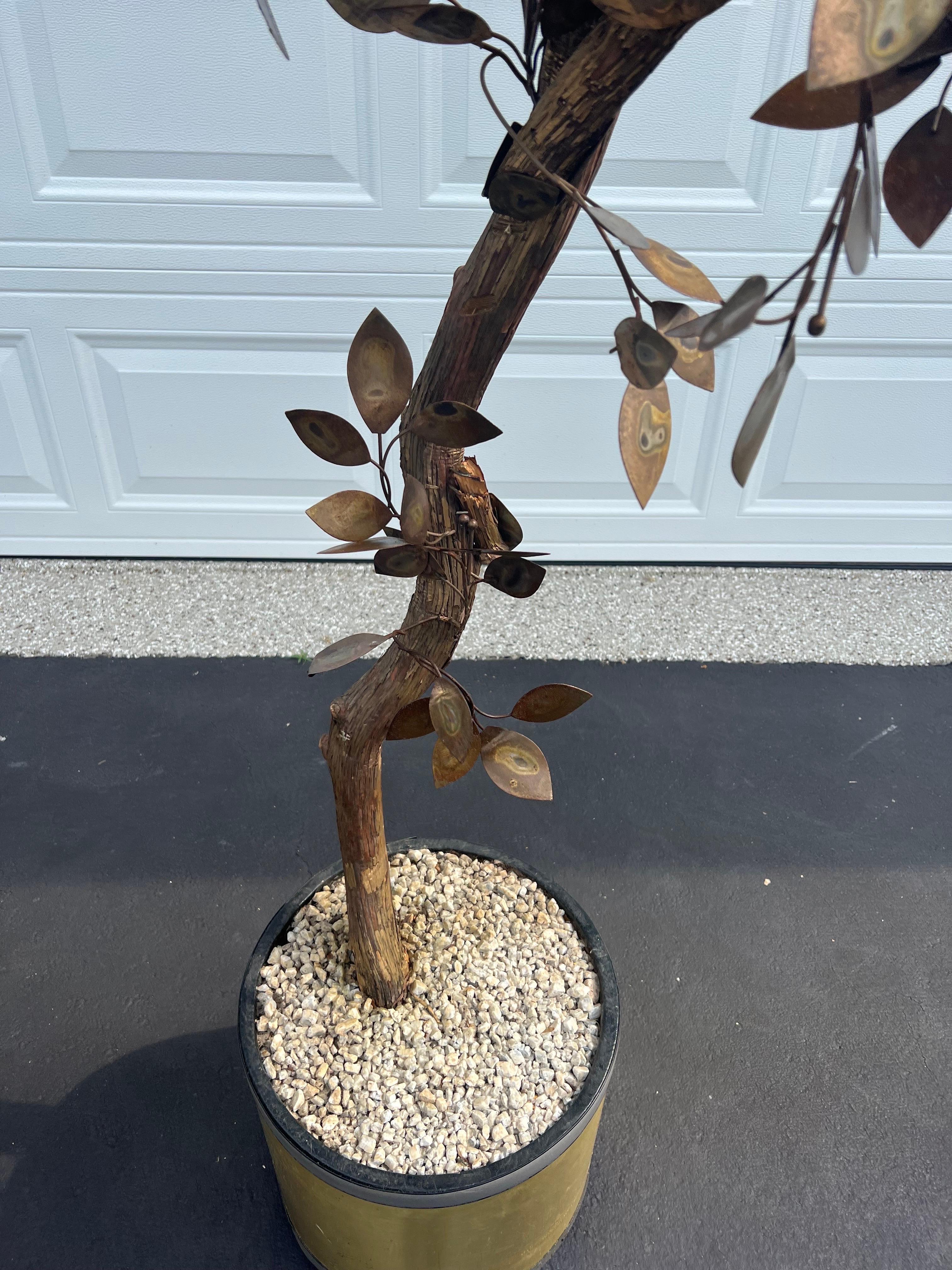Albero in stile Mid Century Modern in metallo misto Curtis Jere in vendita 9