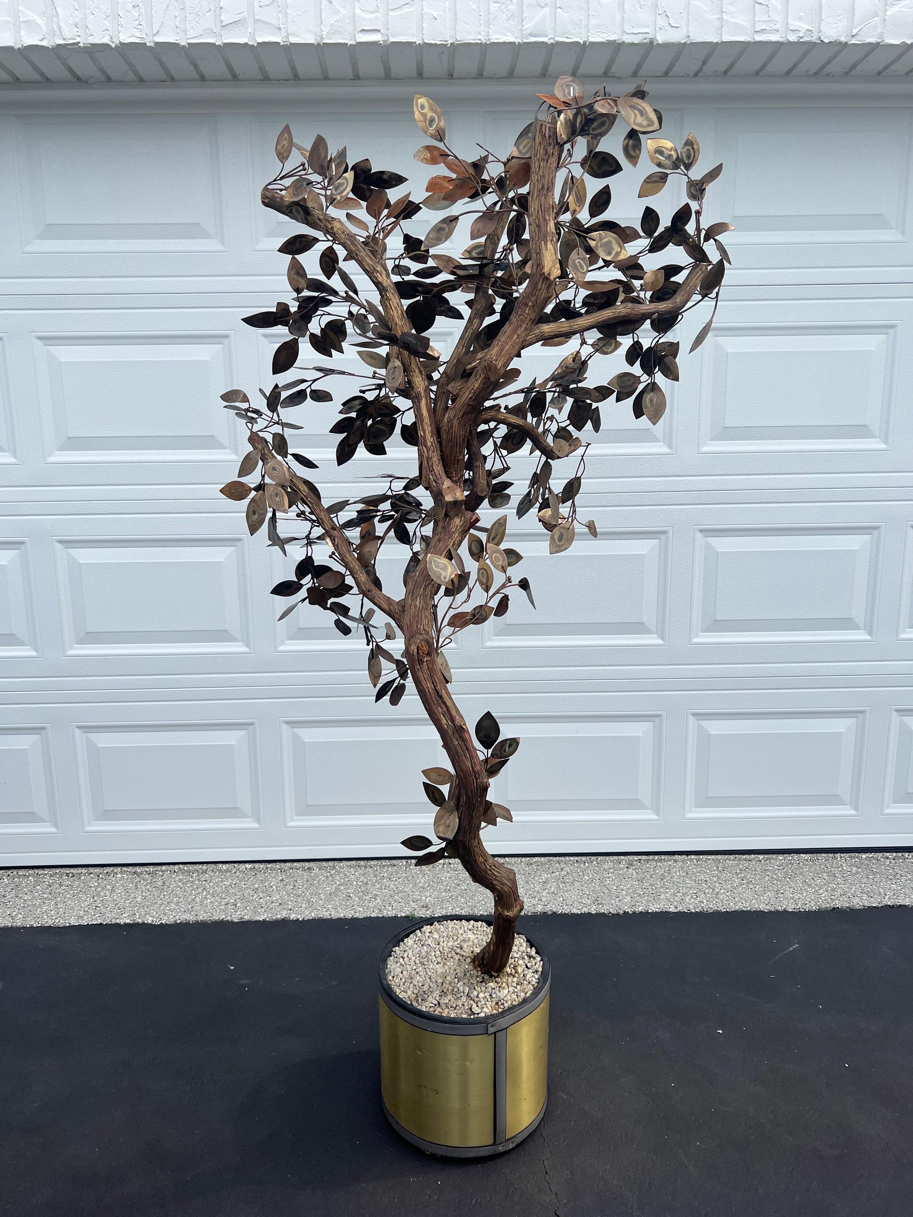 Fine XX secolo Albero in stile Mid Century Modern in metallo misto Curtis Jere in vendita